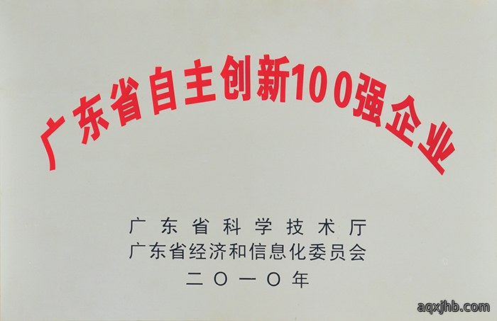 广东省自主创新100强企业